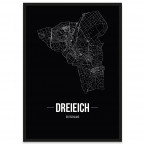 Stadtposter Dreieich Straßennetz