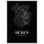 Stadtposter Düren Straßennetz