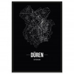 Stadtposter Düren Straßennetz
