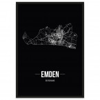 Poster Emden mit Stadtplan 