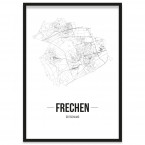 Stadtposter Frechen Rahmen