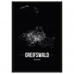 Stadtposter Greifswald Straßennetz