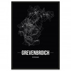 Stadtposter Grevenbroich Straßenplan