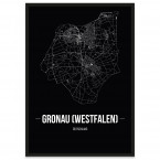 Gronau (Westfalen) Stadtposter Straßennetz