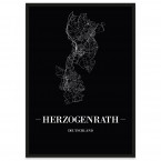 Stadtposter Herzogenrath - Black