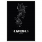 Stadtposter Herzogenrath - Black