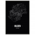 Stadtposter Hilden - Black