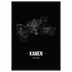 Stadtposter Kamen - Black