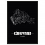 Stadtposter Königswinter - Black