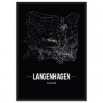 Stadtposter Langenhagen - Black