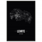 Stadtposter Lehrte - Black