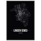 Stadtposter Lingen (Ems) - Black