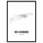 Stadtposter Neu-Isenburg gerahmt