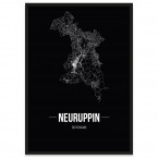 Stadtposter Neuruppin - black