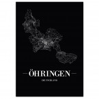 Stadtposter Öhringen - black