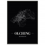 Stadtposter Olching - black