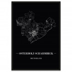 Stadtposter Osterholz-Scharmbeck - black