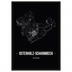 Stadtposter Osterholz-Scharmbeck - black