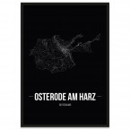 Stadtposter Osterode am Harz - black