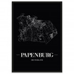 Stadtposter Papenburg - black