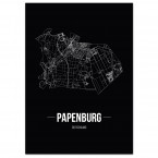 Stadtposter Papenburg - black