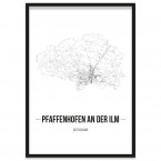 Stadtposter Pfaffenhofen an der Ilm Bilderrahmen