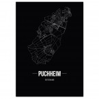 Stadtposter Puchheim - black