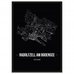 Stadtposter Radolfzell am Bodensee - black