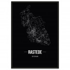 Stadtposter Rastede - black