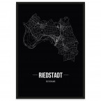 Stadtposter Riedstadt - black