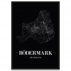 Stadtposter Rödermark - black