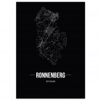 Stadtposter Ronnenberg - black