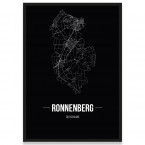 Stadtposter Ronnenberg - black