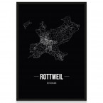 Stadtposter Rottweil - black