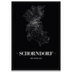 Stadtposter Schorndorf - black