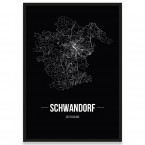 Poster Schwandorf Straßennetz