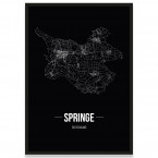 Stadtposter Springe mit Straßennetz