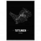 Poster Tuttlingen mit Straßennetz