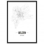 Stadtposter Uelzen Bilderrahmen Straßenplan