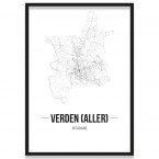 Verder (Aller) Stadt Poster gerahmt