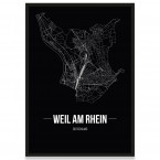 Weil am Rhein Poster mit Rahmen