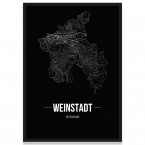 Weinstadt Poster mit Rahmen