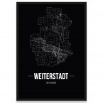 Stadtposter Weiterstadt mit Rahmen