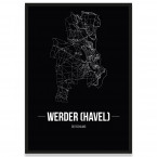 Stadtposter Werder mit Rahmen