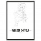 Stadtposter Werder (Havel) Bilderrahmen