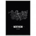 Stadtposter Wertheim mit Rahmen