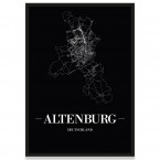 Stadtposter Altenburg - black