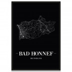 Stadtposter Bad Honnef - black