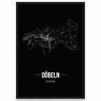 Stadtposter Döbeln - black