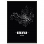 Stadtposter Eisenach - black